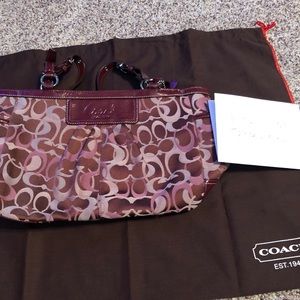 Coach maroon handbag